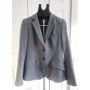 Armani Collezioni Gray Textured Wool Blazer - Size 8